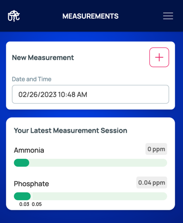 Your latest values recorded in your last session